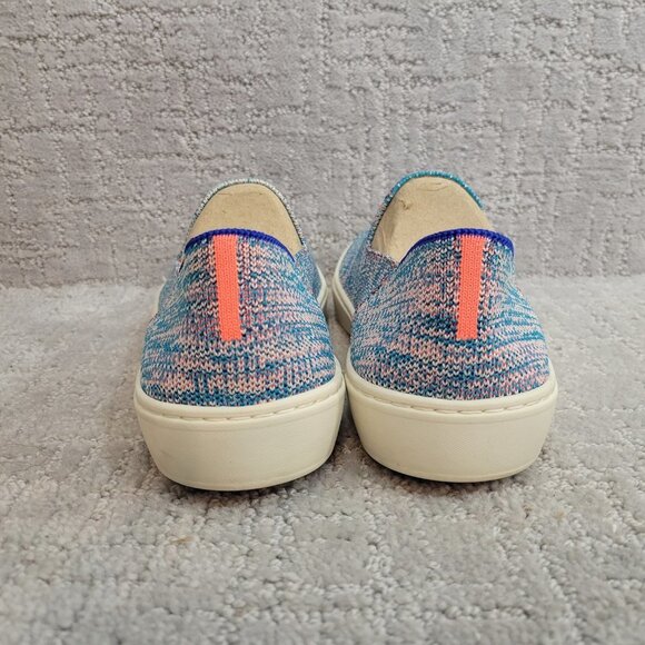 ROTHY'S The Sneaker Women's Size 9 Turquoise Melange Slip On Textile Flat Shoe - Picture 5 of 12
